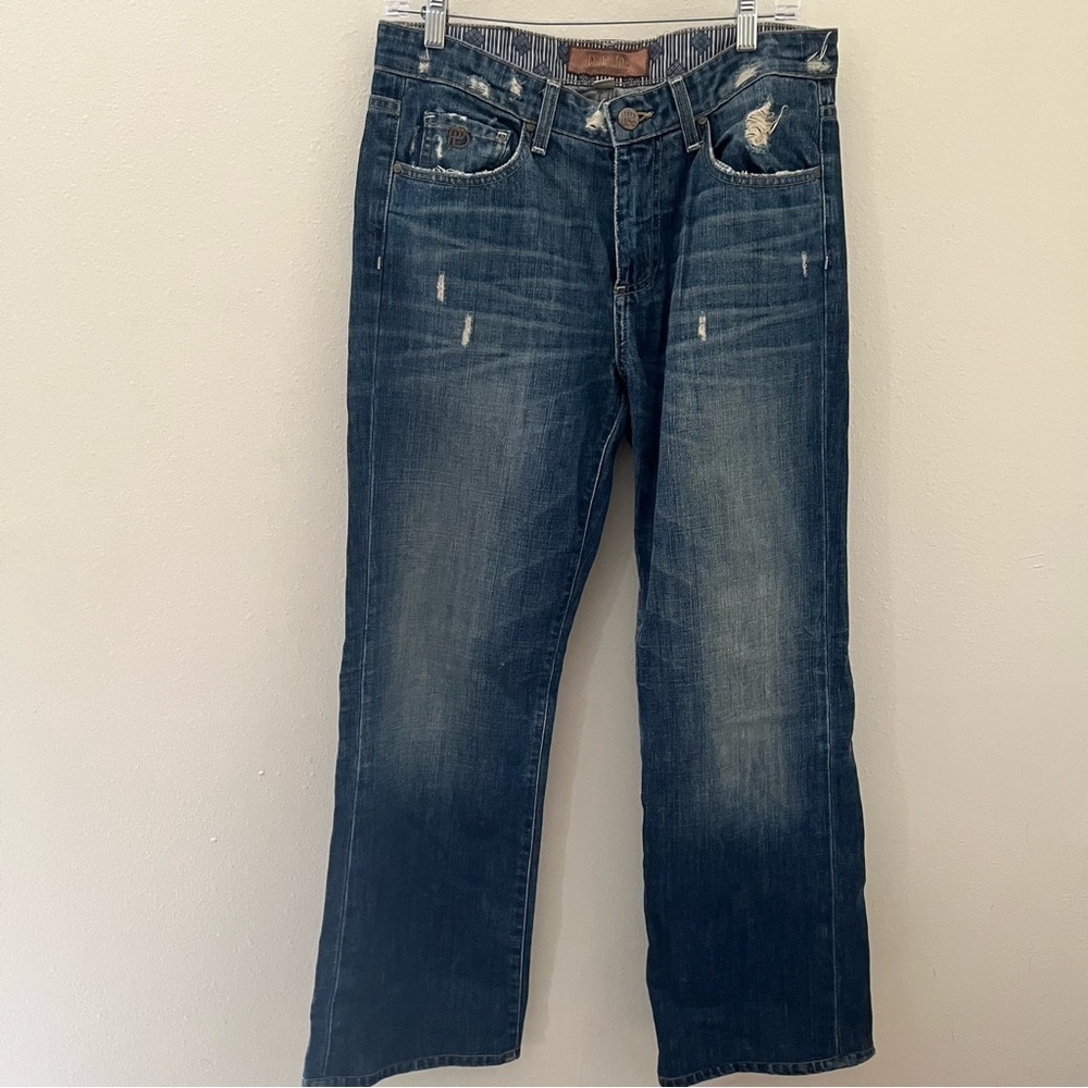Paige Premium Denim Jrg Relaxed Fit Distressed Jeans Y2K Made In USA - Picture 1 of 9